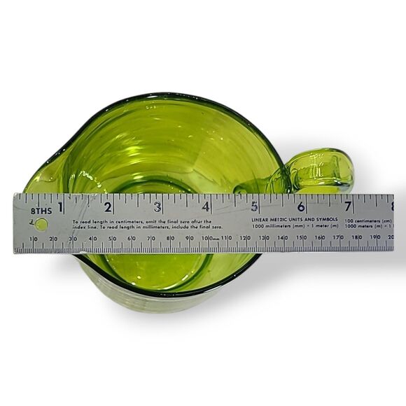 Vintage Blenko #7015s Olive Green Glass Pitcher - Picture 12 of 16